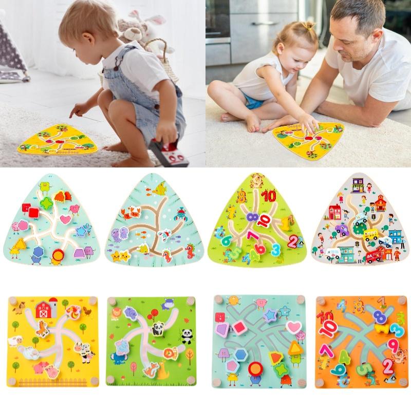 Interactive Wooden Maze Game For Kids Enhances Concentration And Cognitive Skills Ages 1-3