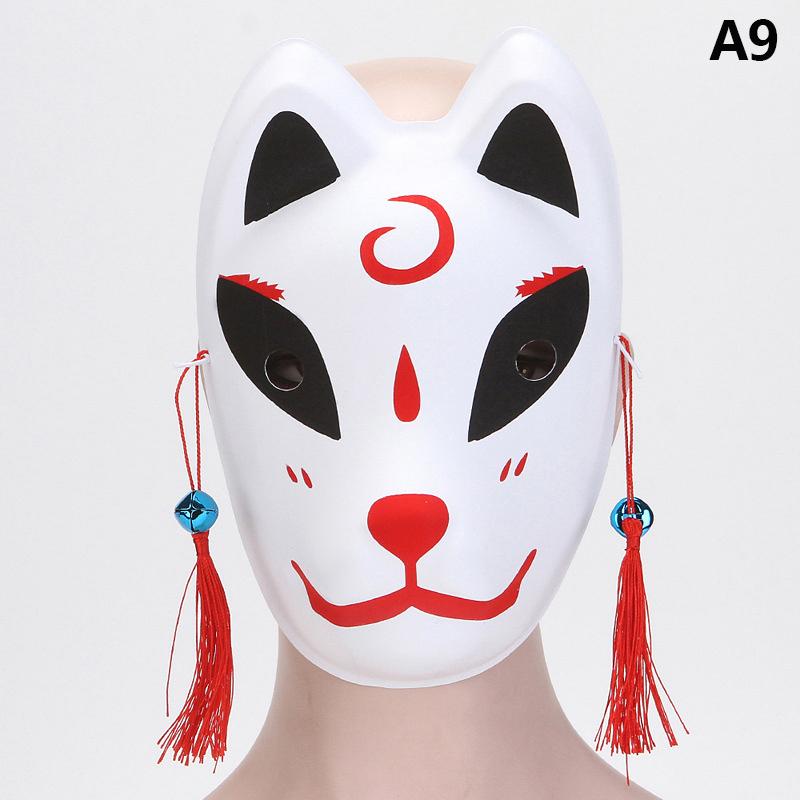 1 шт., аниме, маски лисы, половина лица, маска кошки, маскарад, фестиваль, вечеринка, реквизит для косплея