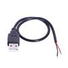 USB-папа, 2-контактный, с проводами, черный, USB-питание, с 2-контактным разъемом для светодиодной ленты, вентилятора, роутеров, аксессуаров для камер