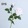 Искусственная роза со стеблем 2 головки Не увядает без полива Реквизит для свадебных фото Реалистичные многоразовые ветки искусственных цветов Товары для украшения дома