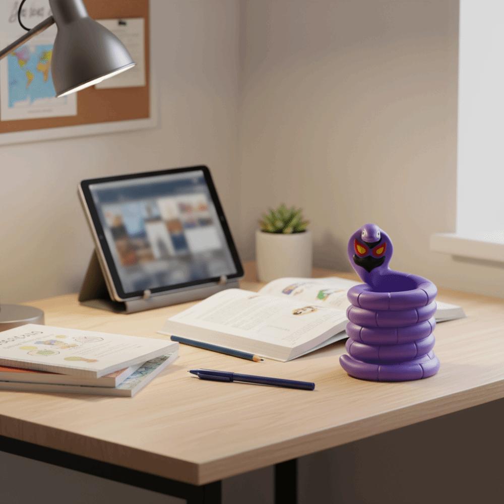 3D Cartoon Cobra Pencil Holder Animal Shaped Makeup Brush Holder Pencil Cup Flower Pot  Office Desk
