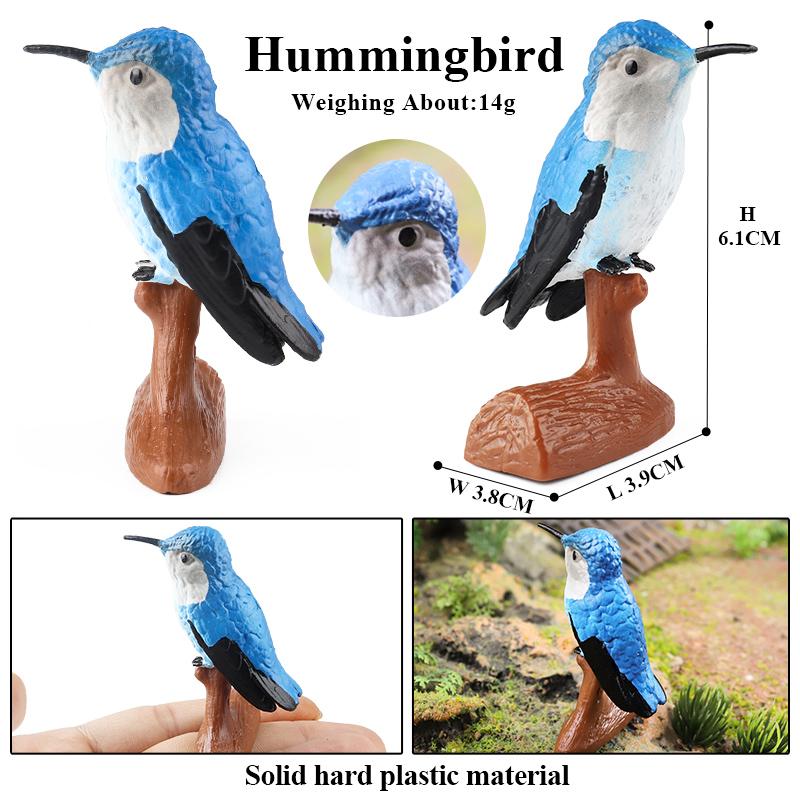 Oenux Садовые фигурки птиц Белая сова Тукан Птицы-носороги Модель Животные ПВХ Фигурки Коллекция Игрушки для детей Подарок на день рождения