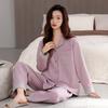 Женская пижама из немецкого вельвета, осенне-зимняя, тонкий вельвет с двусторонним начесом для тепла, с изысканным видом, можно носить как домашнюю одежду.
