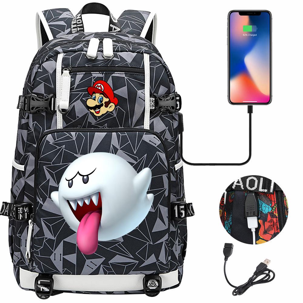 Large Capacity Youth Backpack Trendy Print Unisex Casual Travel Daypack Lightweight Waterproof Teens School Bag