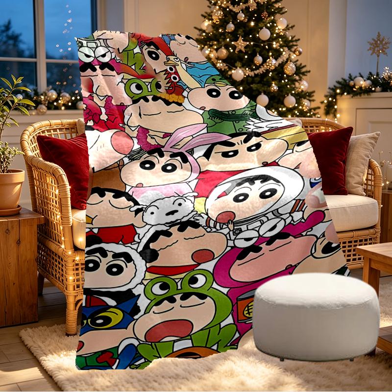 Cartoon comics Print Blanket - Soft & Comfortable, for Bedroom, Travel, Sofa, Home Decoration - Birthday Christmas Gift for Friend