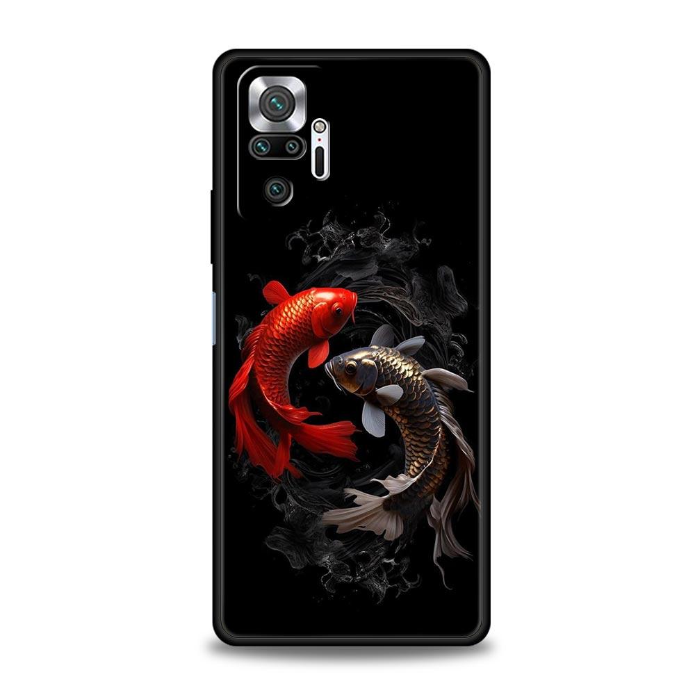 Чехол для телефона для Xiaomi Redmi Note 14 13 12 5G 11 10 Pro Plus 4G 9S 9 14C 13C 12C 10C 9C 9A Мягкий ТПУ Чехол Карп Кои