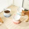 Cute Pet High Foot Bowl Creative Dog Food Feeding Basin Pet Drinking Feeder  Neck Protection