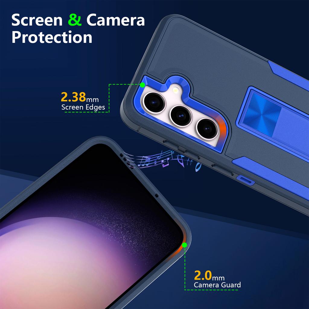 For Samsung Galaxy S24+ Case Drop-Proof TPU+PC Kickstand Phone Shell