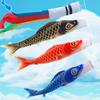 OKBABY Koinobori with Three Streamers Black Carp Red Carp Blue Carp Made of Premium Polyester Satin Garden (Carp Streamer) Carp, Five-Colored (7m, 6m,