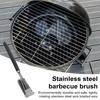 Щетка для гриля со скребком, очень густая щетина, регулируемая ручка, щетка для чистки гриля для барбекю на открытом воздухе, газового угольного гриля