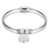 Women's Crystal Bead Bracelet Snake Chain Strap Pendant Stainless Steel Bracelet Women's Wedding Jewelry