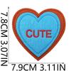 Fashion Love Patch Sticker Computer Embroidery Label Sweet Love Embroidery Cloth Sticker Lanyard Love Clothes Decoration