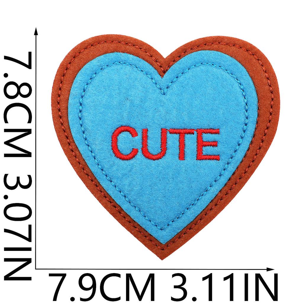 Fashion Love Patch Sticker Computer Embroidery Label Sweet Love Embroidery Cloth Sticker Lanyard Love Clothes Decoration