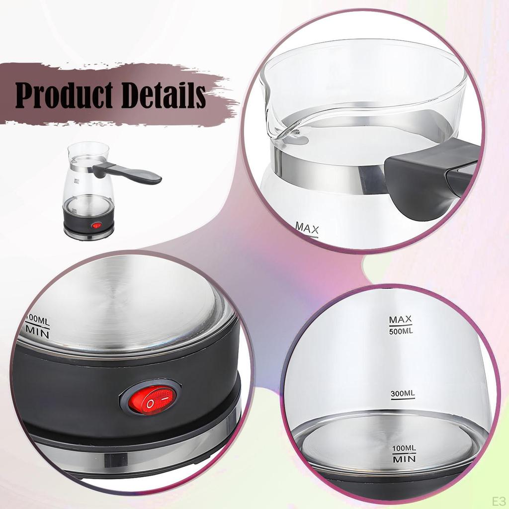 Электрическая турецкая кофеварка, антиожоговая, многоцелевая, съемная ручка, чайник