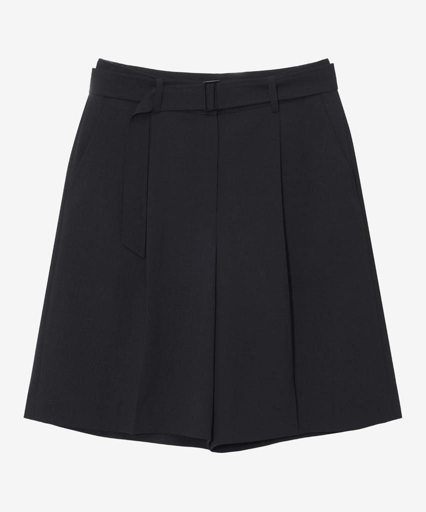 MIND BRIDGE WOMEN [W] Belted Single-Pleat Knee-Length Shorts - 2 Colors