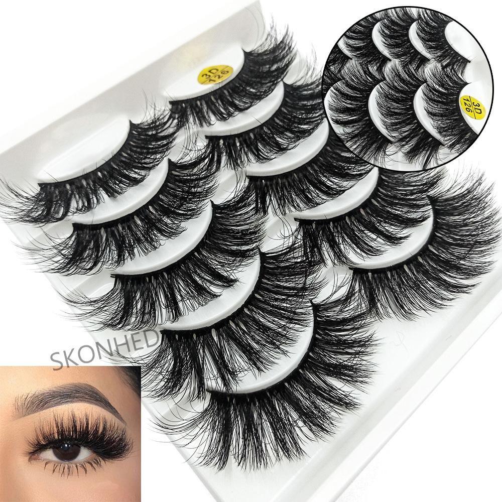 Eye Makeup Wispy Flared Natural Eye Lash Extension False Eyelashes Crisscross 3D Faux Mink Hair