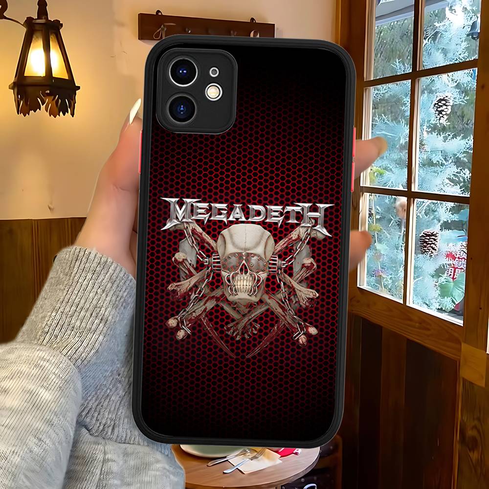 M-Megadeth Logo For IPhone 11 12 13 14 15 16 Pro Max Plus Matte Translucent Phone Cover