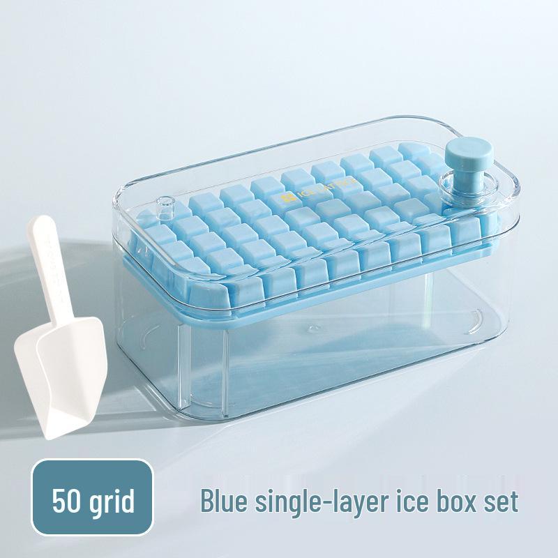 Silicone Ice Cube Tray with Easy Release & Double Layer Storage