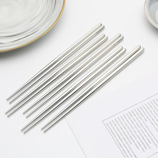 1 набор палочек для еды, термостойкие шестиугольные палочки для еды из нержавеющей стали, палочки для еды для ресторана отеля, товары для дома