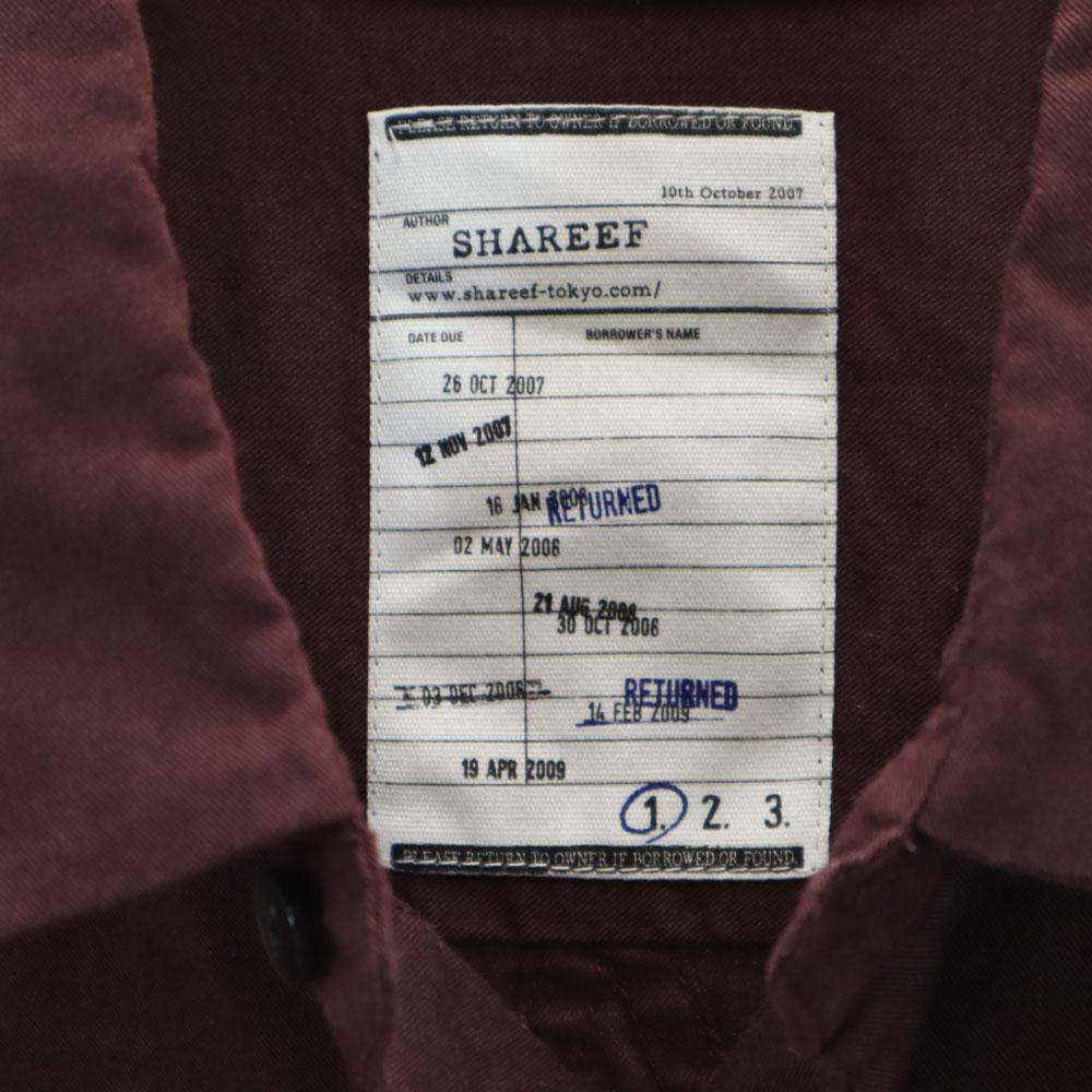 SHAREEF сделано в Японии Рубашка с длинным рукавом 1 серия Бордо Мужская Б/У