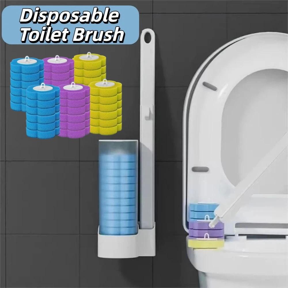 360° Cleaning Toilet Bowl Brush Holder Long Handle Disposable Toilet Brush Toilet Cleaner