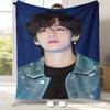 Ким Тхэ Хён V Kpop B-BTS Фланелевое одеяло, Ультрамягкий теплый плюшевый плед для дома, спальни, кровати, дивана, офиса, кемпинга, пикника