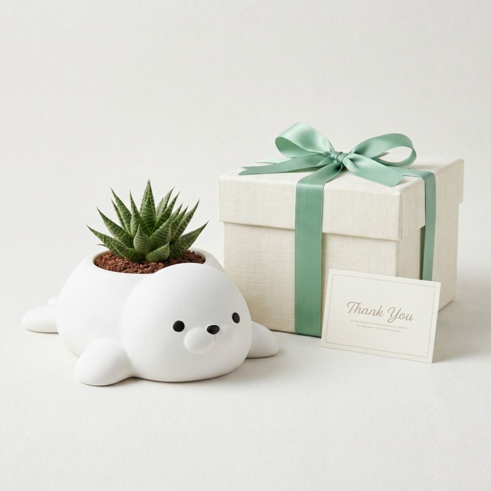 Home Decor Seal Flowerpot Storage Box Desktop Ornaments Potted Plant Containers Indoor