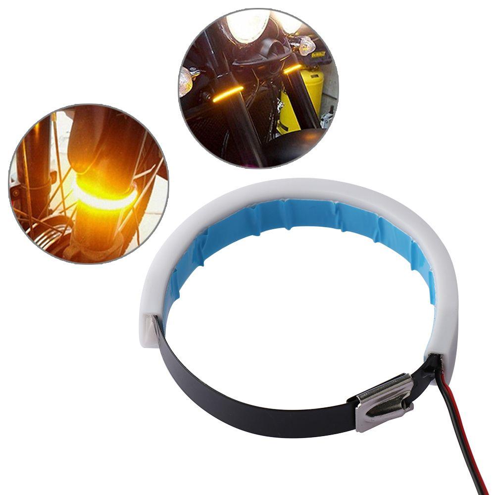Flexible Red/Blue/Yellow/White 45mm-70mm Turn Signal Light  Indicator Fork Motorcycle SMD LED Strip