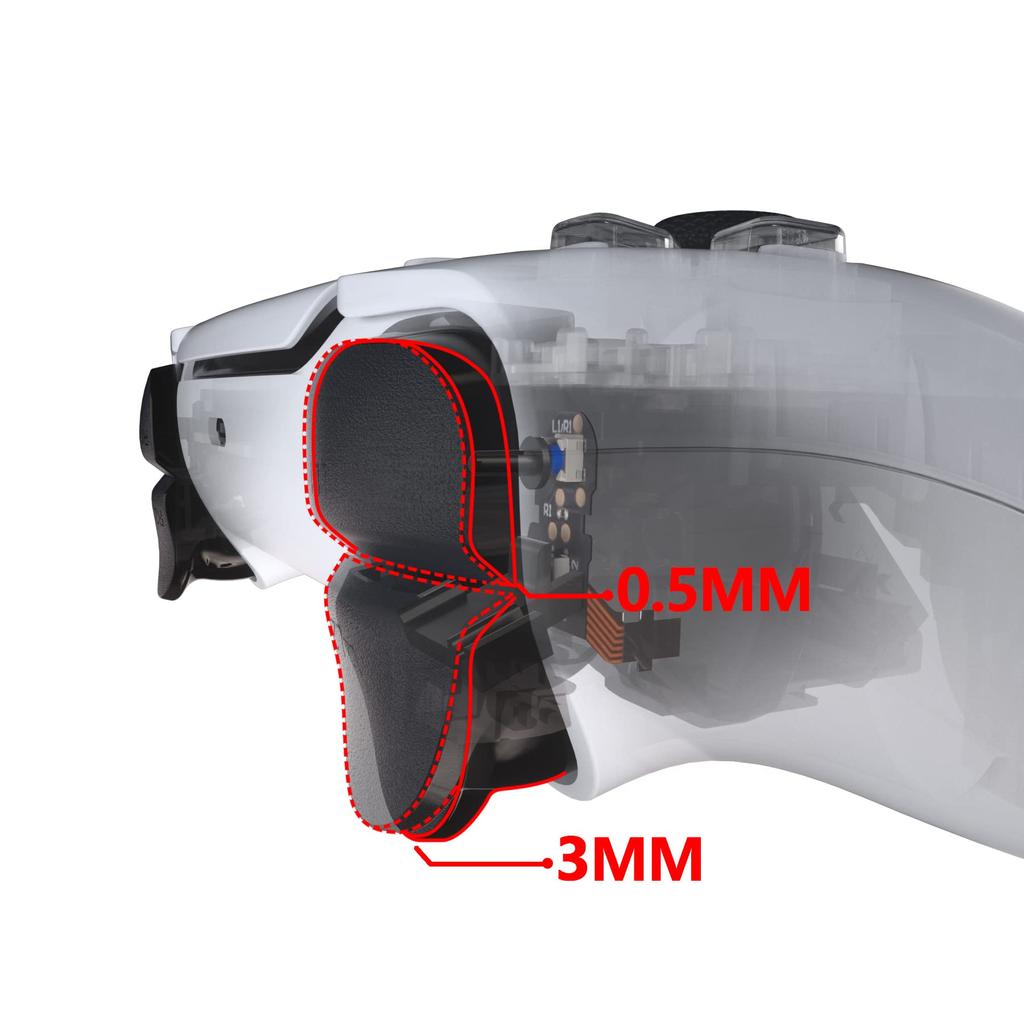 EXtremeRate Tactile Version Click Hair Trigger Kit для наплечной кнопки контроллера PS5 Пользовательская тактильная кнопка-бампер для мыши контроллера PS5