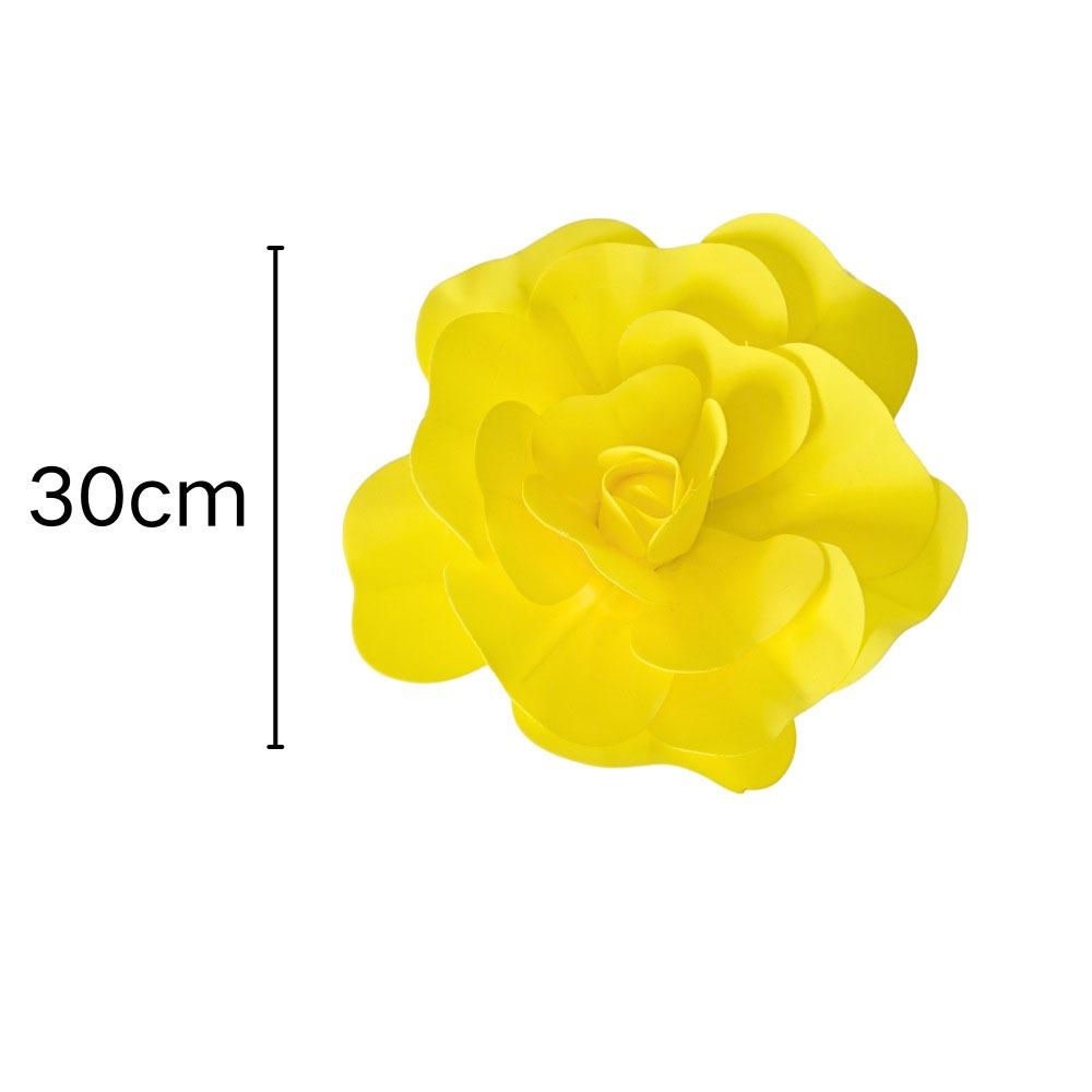 NEW Yellow Color Simulation Flower 3D Multi Size Artificial Flower Flower Head Garden Style Artificial Rose Interior Design