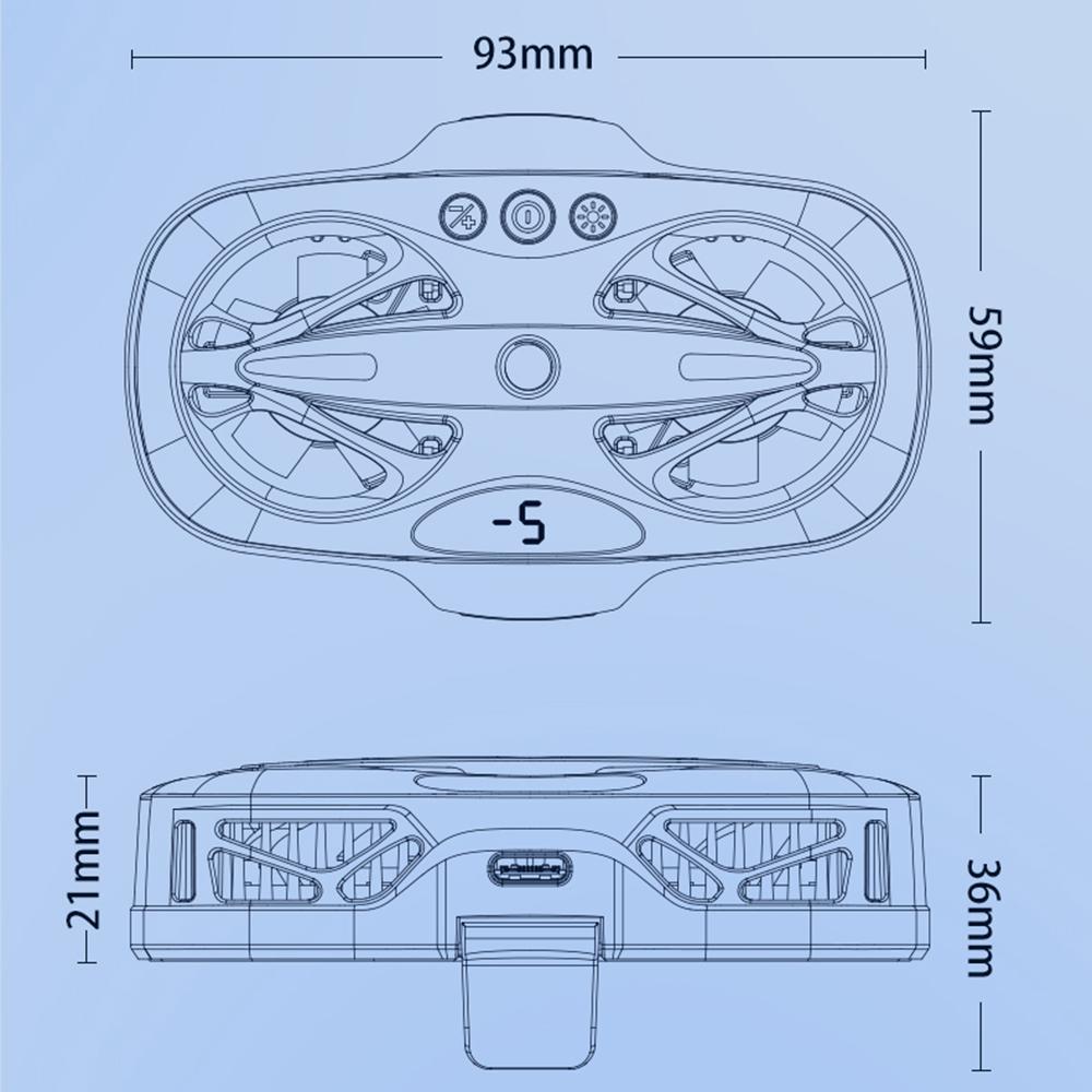 K12 Phone Cooler for Gaming Dual-Core Semiconductor Mobile Radiator Cooling Fan