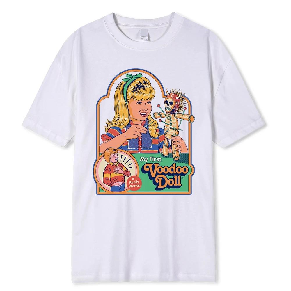 Ужасная серия комиксов My First Voodoo Dall Мужская уличная футболка с капюшоном из хлопка Одежда из дышащего мультфильма