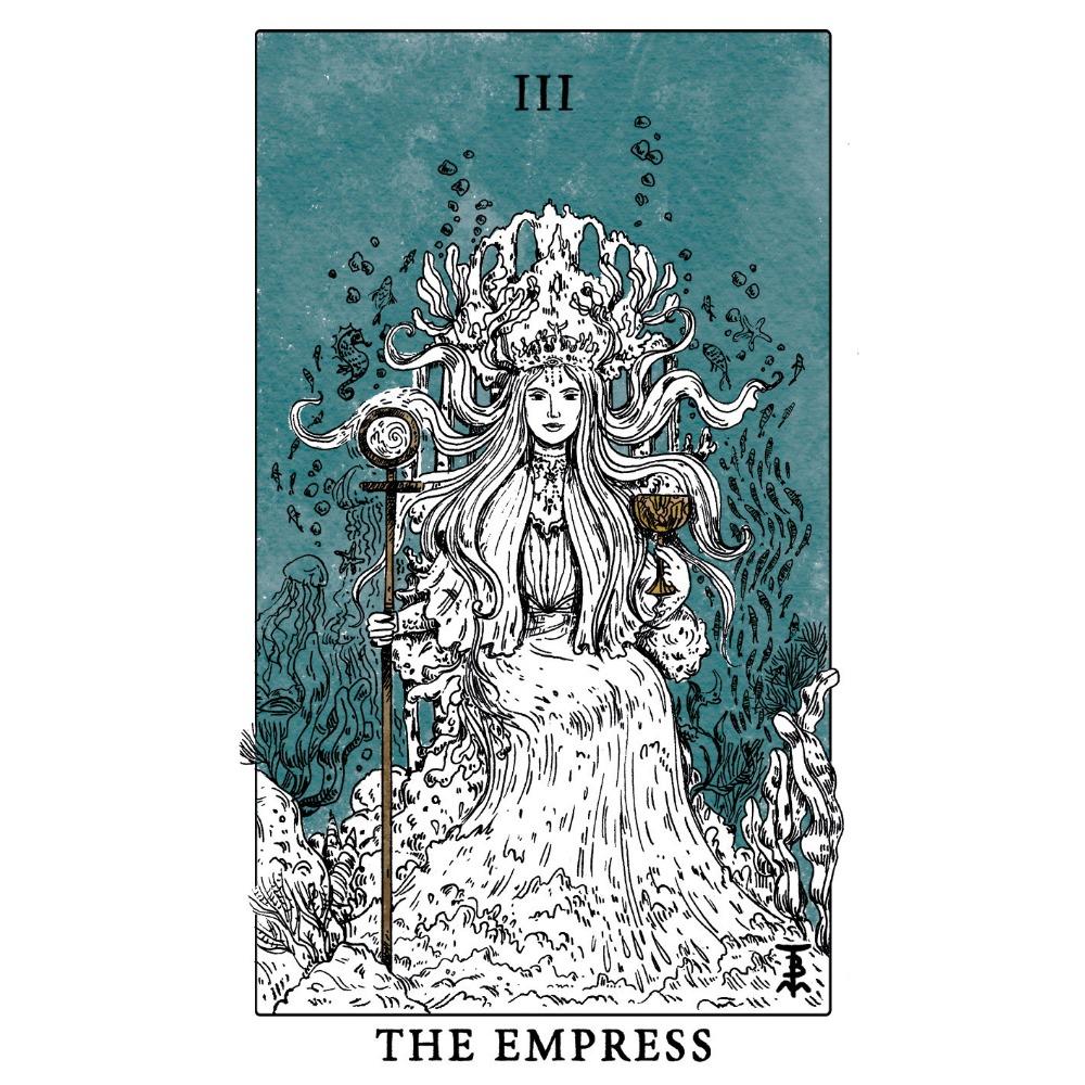 Карточные игры Tempest Tarot 78 шт. Карты Таро на тему океана Красиво оформленная колода для начинающих 10,3*6 см