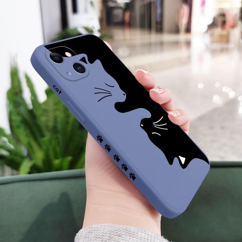 Чехол для телефона «Обнимающийся котенок» для iPhone 16 15 14 13 12 11 Pro Max Mini X XR XS MAX Plus