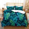 Минималистичный принт свежих зеленых листьев Пододеяльник Наволочка Комплект постельного белья размера Queen Комплект постельного белья Роскошный Настраиваемый Комплект постельного белья