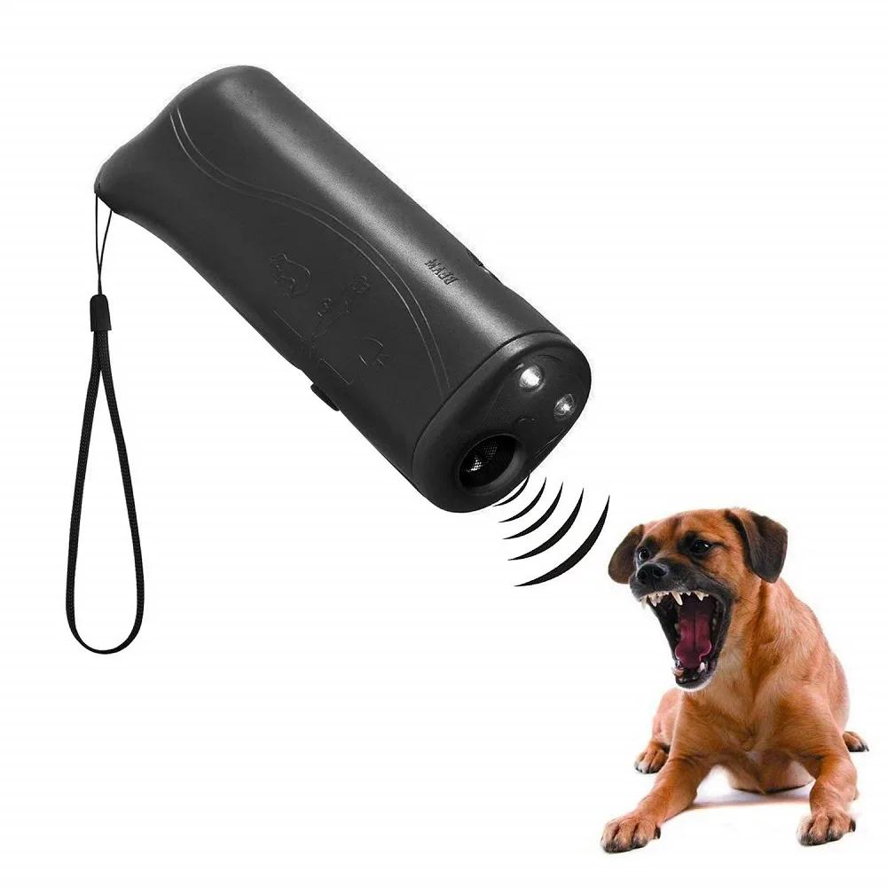 Dog Ultrasonic Anti Barking Device 3 In 1 Dog Training Anti-barking Device with Flash Light Outdoor Pets Dogs Repellent Training
