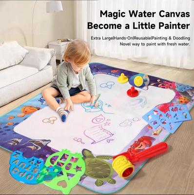 Коврик для рисования Magic Water, раскрашивающий коврик для рисования, впитывающий воду коврик для рисования, многоразовые волшебные ручки, доска для рисования, развивающие игрушки