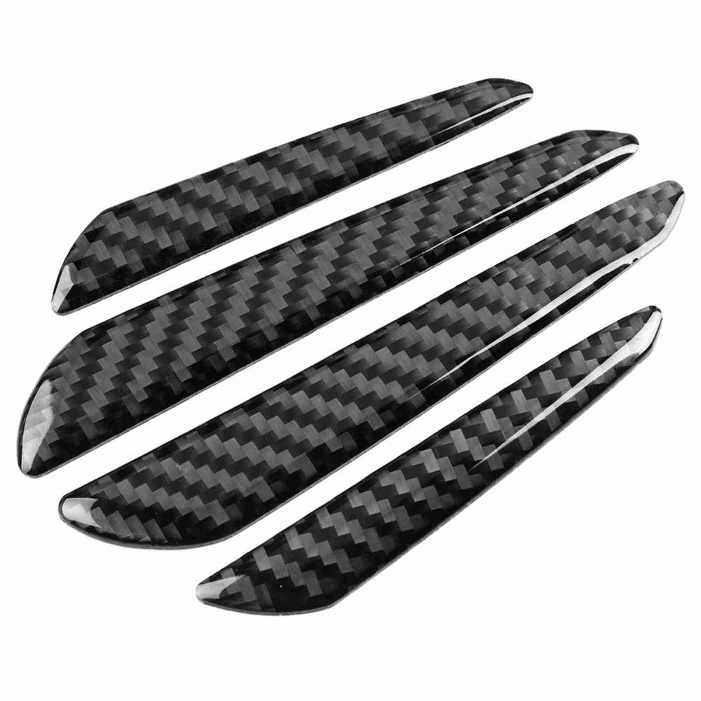 4pcs Anti-Scratch Bumper Guards Carbon Fiber Door Edge Guard Universal Car Door Protector Auto Door