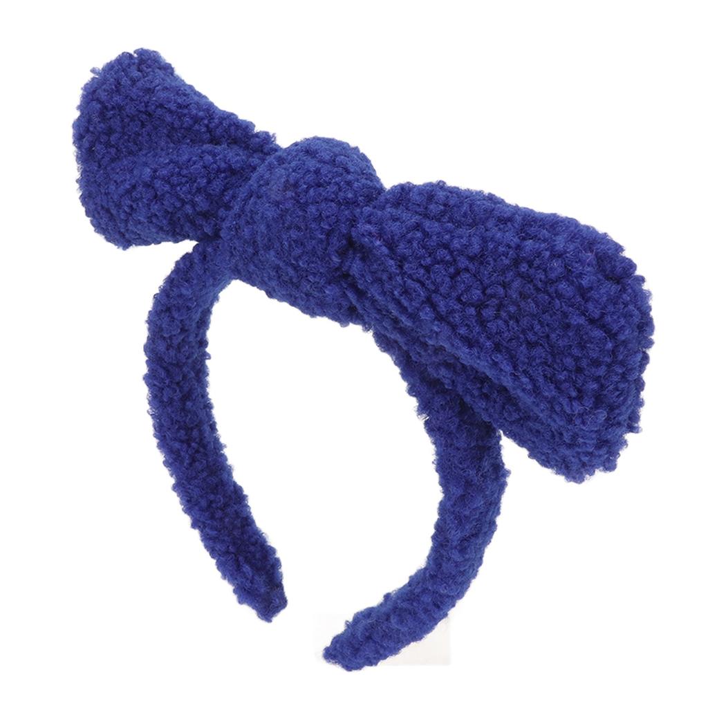 Повязка на голову с бантом Головной убор Синий Большой Милый Форма банта Умывание лица Повязка для волос для макияжа Спа Йоги