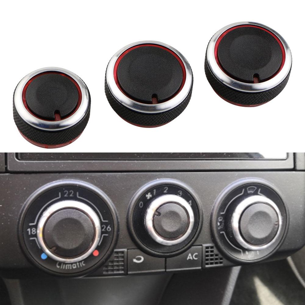 3 шт. ручка кондиционера из алюминиевого сплава, ручка переменного тока, кнопка управления переключателем нагрева для VW POLO 2002-2013 2014 MK4 MK5 9N 9N3 6R
