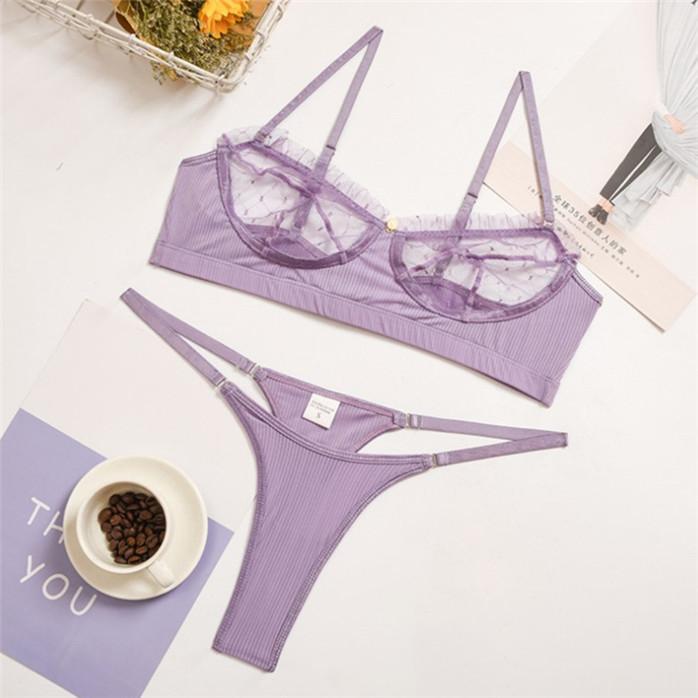 Женское модное кружевное сетчатое нижнее белье на кружевных бретелях EMA