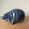 Hippo Ornament Resin Mini Hippo Figurine Tabletop Hippopotamus Sculpture for Home Office Bookshelf Desk Decor Hippo Lovers Gift