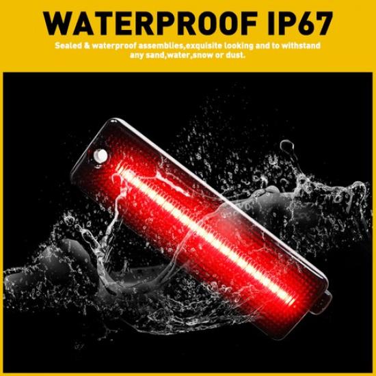 Fits 1998-2002 Pontiac Firebird Red LED Side Marker Lights Smoked Front Car Side