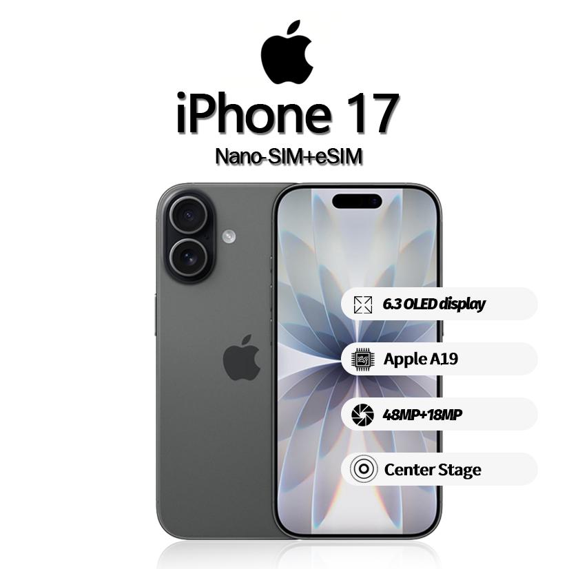 Apple iPhone 17 smartphone supports Nano-SIM+eSIM, new and not activated