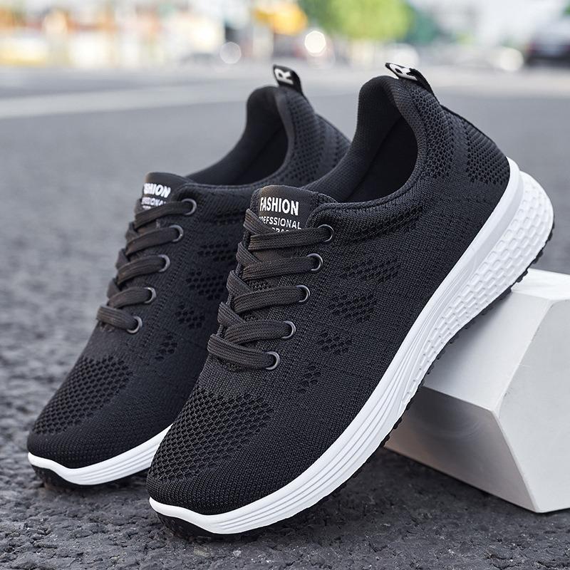 Sneakers for Women Breathable Fashion New Walking Plus Size Sneakers Women Mesh Fabric Lace Up Female Footwear Ladies Shoes