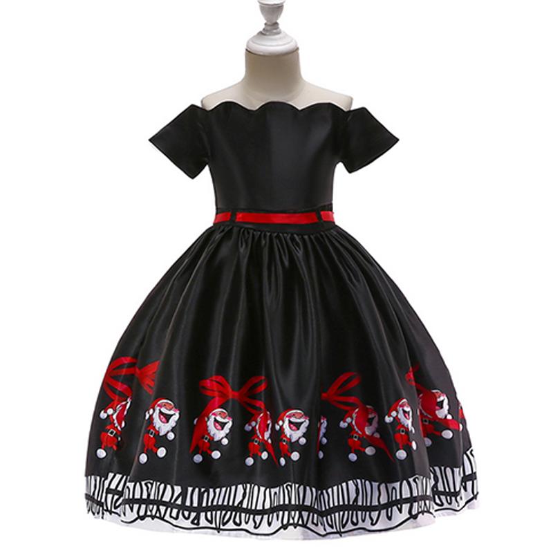 Детское рождественское платье, праздничный костюм принцессы на день рождения для девочек, одежда для танцев и выступлений с цветами