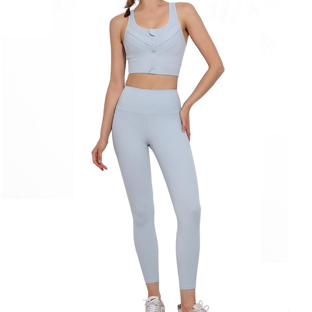 Plus Size Shockproof Sports Bra for High-Intensity Yoga & Running - Women's Front Zipper Fitness Vest