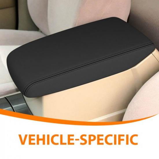 For 2009-2014 Toyota Highlander Center Console Lid Armrest Cover Leather Black