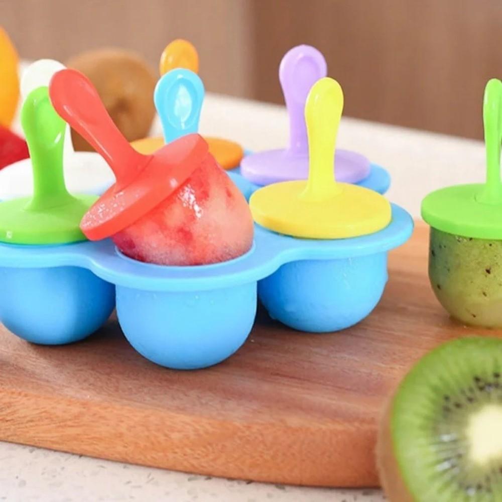 DIY Ice Tray 7 Hole Popsicles Molds New Fruit Shake Maker Fruit Smoothie