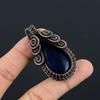 Blue Flash Labradorite Handmade Pendant, Natural Gemstone Jewelry, 999 Copper Wire Wrapped Pendant Jewelry, For Gift